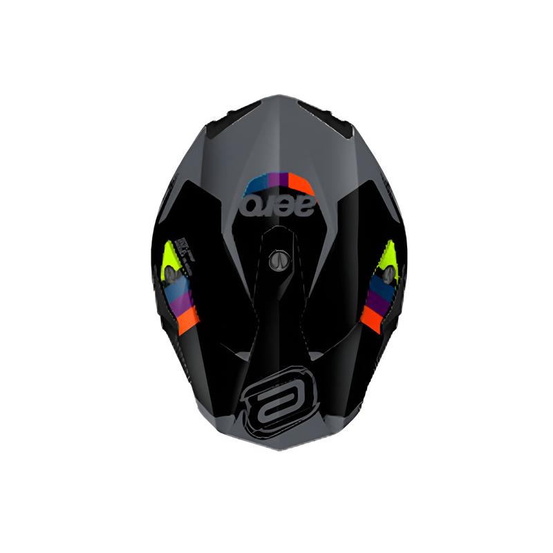 アバカス/3 Capacete Asw Motocross R3 Sync Chumbo Preto Amarelo Fluo